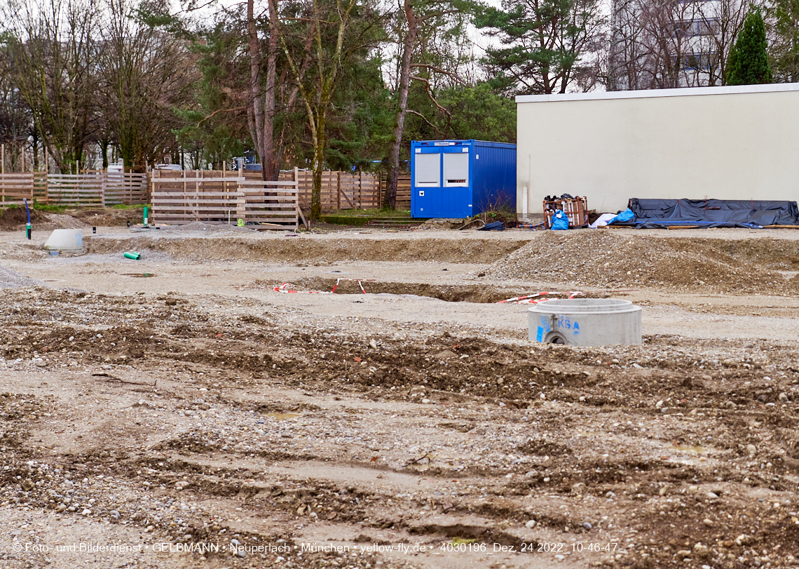 24.12.2022 - Baustelle an der Quiddestraße Haus für Kinder in Neuperlach